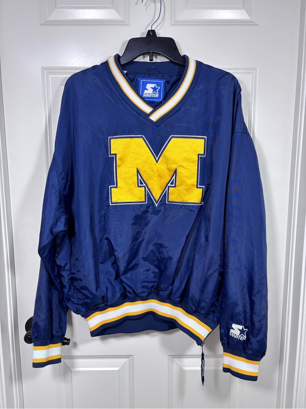 Vintage 90s Starter Michigan Wolverines Pullover Windbreaker Jacket Men’s L